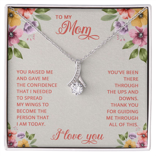 Mom Necklace Gifts for Mom from Daughter to Mom Gifts for Mothers Day from Daughter, To My Mom Necklace from Daughter to Mom Birthday Gifts Necklace with Message Card and Gift Box16 Alluring Beauty Necklace