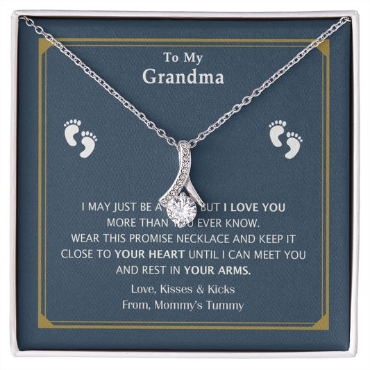 To My Grandma Necklace, Gift for Grandmother Necklace, Mothers Day Gift For Grandma Nana, Grandma Jewelry From Grandchildren GrandKids , Jewelry Box Gift For Grandma Grandmother17 Alluring Beauty Necklace