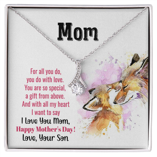 Mom Necklace Gifts for Mom from Daughter to Mom Gifts for Mothers Day from Daughter, To My Mom Necklace from Daughter to Mom Birthday Gifts Necklace with Message Card and Gift Box2241 Alluring Beauty Necklace