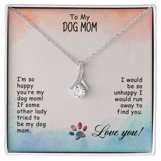 Love Knot Necklace, Dog Mom Gift For Mother's Day, Dog Mom Necklace For Women, Dog Mama Sentimental Gift, Dog Lover Gifts For Her, Unique2 Alluring Beauty Necklace
