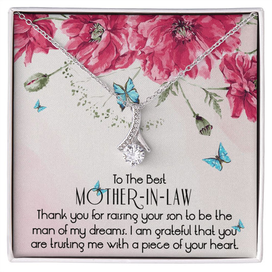 To The Best Mother In Law Necklace, Mother In Law Gifts, Mothers Day Gifts Necklace Alluring Beauty Necklace