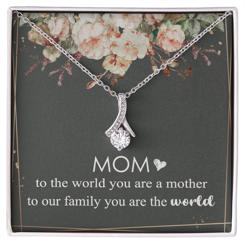 Mom Necklace Gifts for Mom from Daughter to Mom Gifts for Mothers Day from Daughter, To My Mom Necklace from Daughter to Mom Birthday Gifts Necklace with Message Card and Gift Box4 Alluring Beauty Necklace