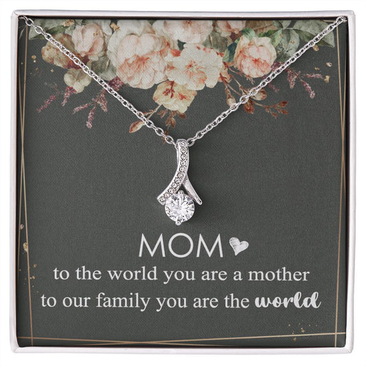 Mom Necklace Gifts for Mom from Daughter to Mom Gifts for Mothers Day from Daughter, To My Mom Necklace from Daughter to Mom Birthday Gifts Necklace with Message Card and Gift Box4 Alluring Beauty Necklace