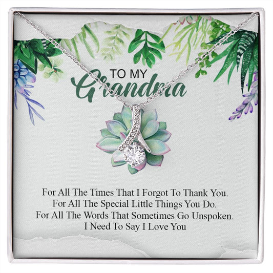 To My Grandma Necklace, Gift for Grandmother Necklace, Mothers Day Gift For Grandma Nana, Grandma Jewelry From Grandchildren GrandKids , Jewelry Box Gift For Grandma Grandmother19 Alluring Beauty Necklace