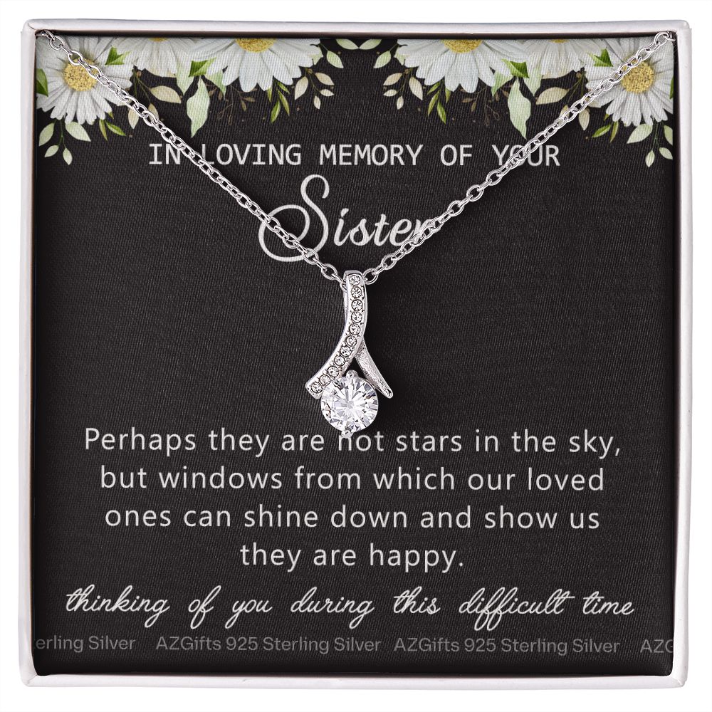 Loss Of Sister Necklace Gift, Sympathy Loss Of Sister, Sympathy Gift Box, Loss Of Sister Necklace, Loss Of Sister, Loss Of Sister Gift, Condolence Gifts, Remembrance Necklace for Women Alluring Beauty Necklace