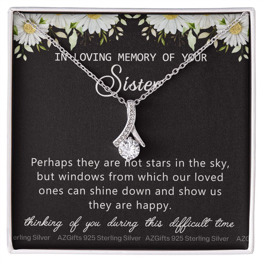 Loss Of Sister Necklace Gift, Sympathy Loss Of Sister, Sympathy Gift Box, Loss Of Sister Necklace, Loss Of Sister, Loss Of Sister Gift, Condolence Gifts, Remembrance Necklace for Women Alluring Beauty Necklace