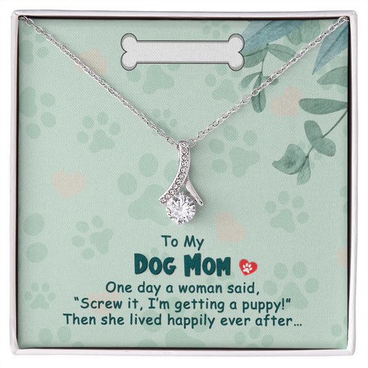 Love Knot Necklace, Dog Mom Gift For Mother's Day, Dog Mom Necklace For Women, Dog Mama Sentimental Gift, Dog Lover Gifts For Her, Unique1 Alluring Beauty Necklace