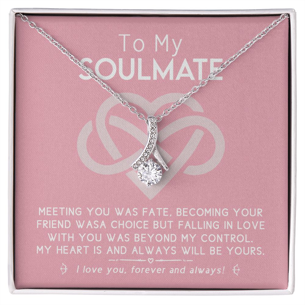 To My Soulmate Forever Love Necklace Gift For Soulmate Jewelry For Girlfriend Alluring Beauty Necklace