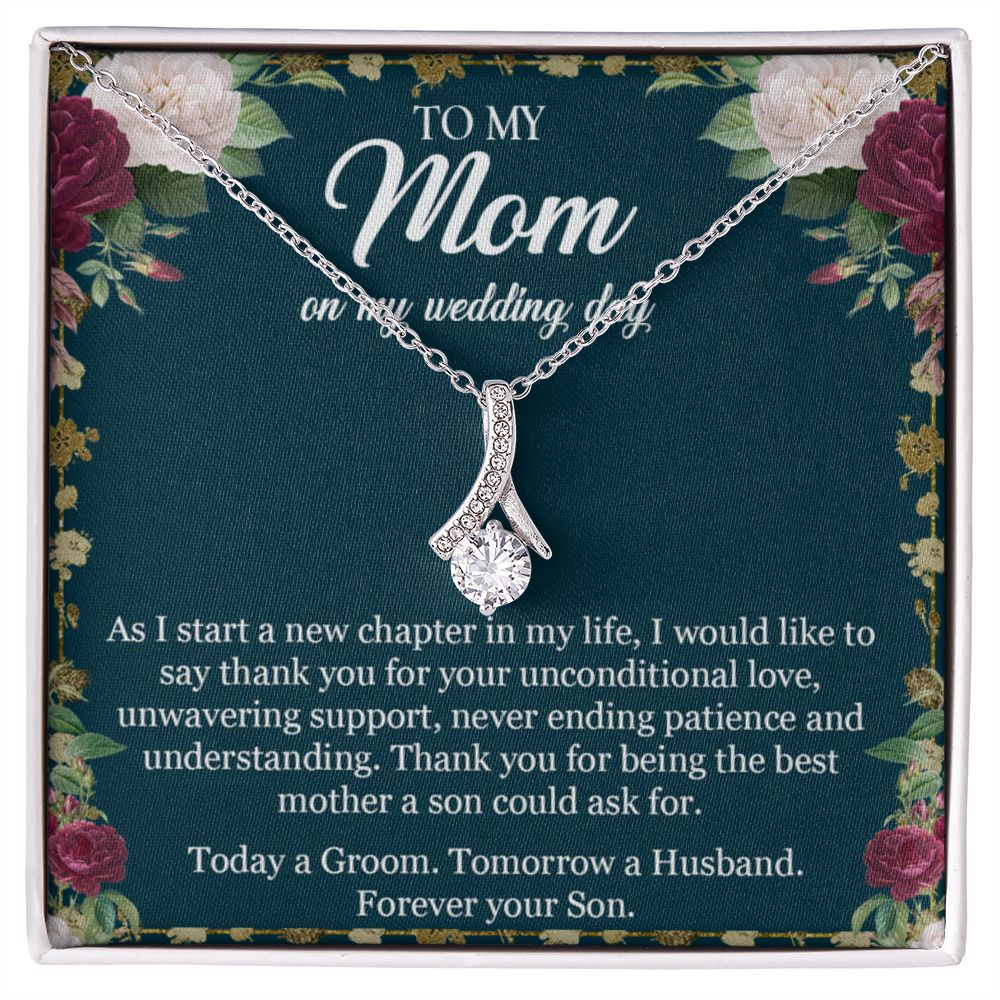 To My Mom Necklace, Gift For Mom, Mother's Day Gift from Daughter, Mom Jewelry Gift for Mothers Day, Birthday Gift for Mother, Moms Gift from Daughter Son, Necklace for Mom Mother 3 Alluring Beauty Necklace