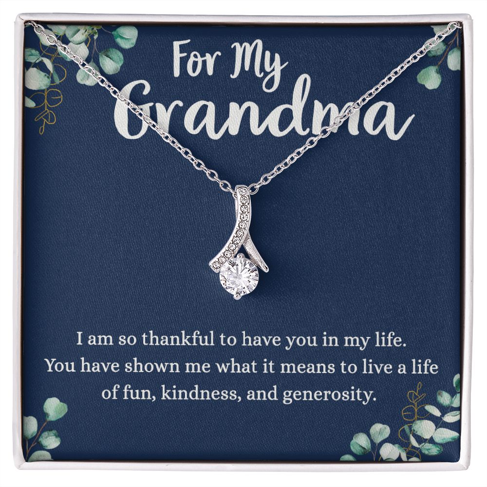 To My Grandma Necklace, Gift for Grandmother Necklace, Mothers Day Gift For Grandma Nana, Grandma Jewelry From Grandchildren GrandKids , Jewelry Box Gift For Grandma Grandmother4 Alluring Beauty Necklace