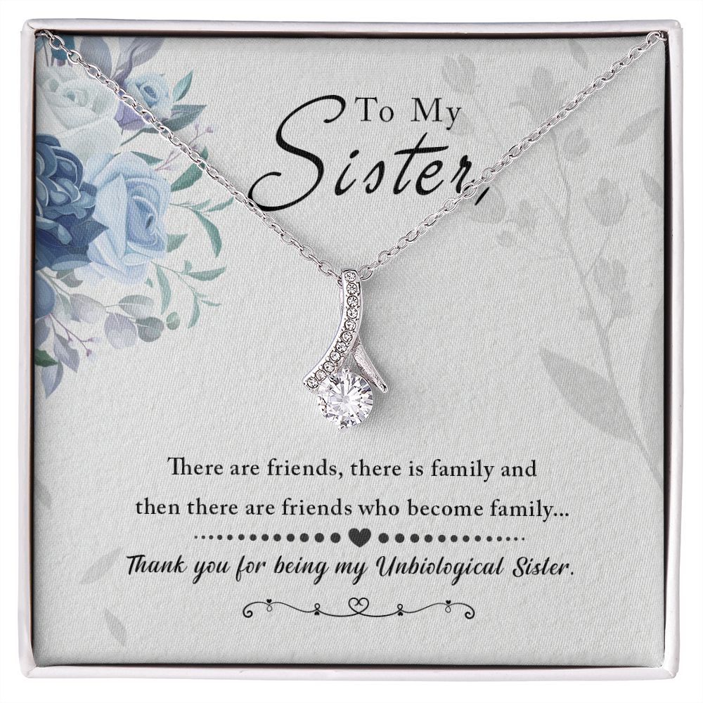 Unbiological Sister - Friends who become family Alluring Beauty Necklace