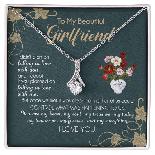 To My Girlfriend Necklace Valentine Gift From Boyfriend Necklace for Girlfriend Alluring Beauty Necklace