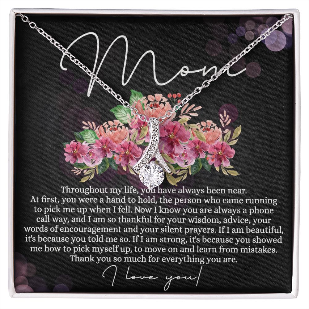 To My Mom Necklace, Mom Gifts, Mom Jewelry Box, Necklace for Mom, Gifts for Mom, Mother's Day Necklace Jewelry Gift For Mom, Birthday Gift For Mom, Thank you Mom Gift Alluring Beauty Necklace