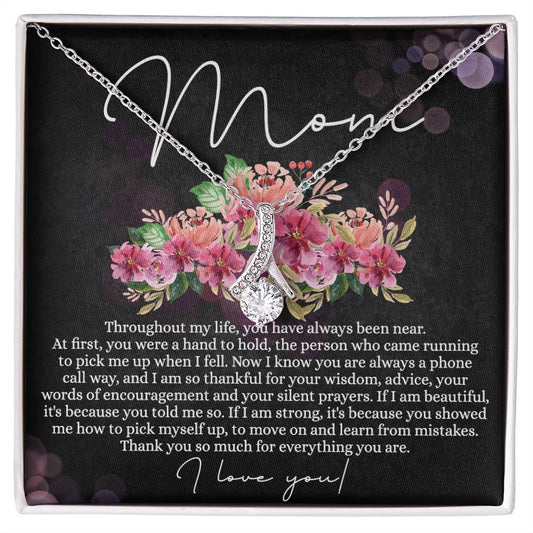 To My Mom Necklace, Mom Gifts, Mom Jewelry Box, Necklace for Mom, Gifts for Mom, Mother's Day Necklace Jewelry Gift For Mom, Birthday Gift For Mom, Thank you Mom Gift Alluring Beauty Necklace