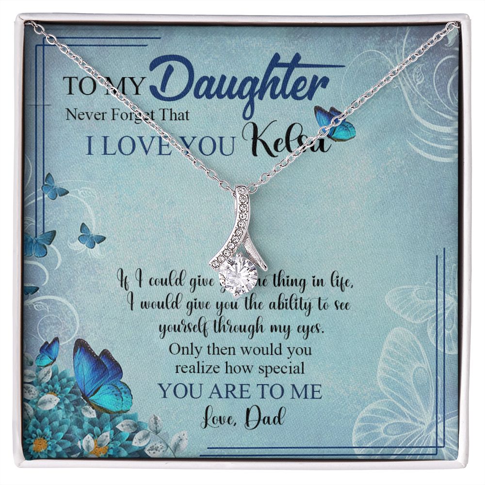 Mother Daughter Gift Ideas, To My Daughter Gift Necklace from Mom, Jewelry Pendant Present for Daughter, Birthday Christmas Gift Graduation Gifts for Daughters, Mother and Daughter Necklace 21 Alluring Beauty Necklace