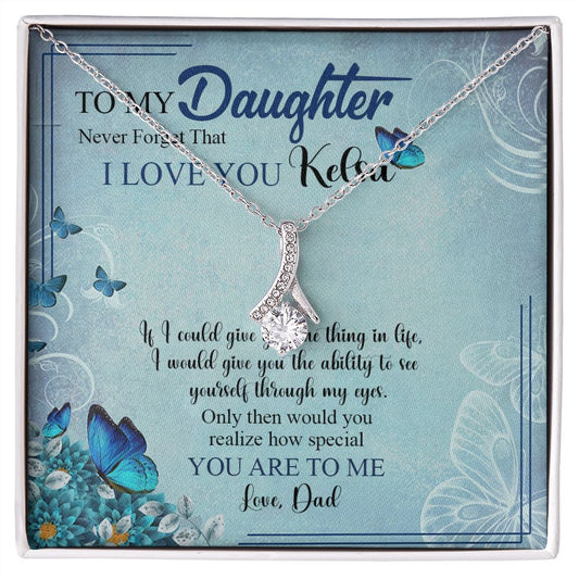 Mother Daughter Gift Ideas, To My Daughter Gift Necklace from Mom, Jewelry Pendant Present for Daughter, Birthday Christmas Gift Graduation Gifts for Daughters, Mother and Daughter Necklace 21 Alluring Beauty Necklace