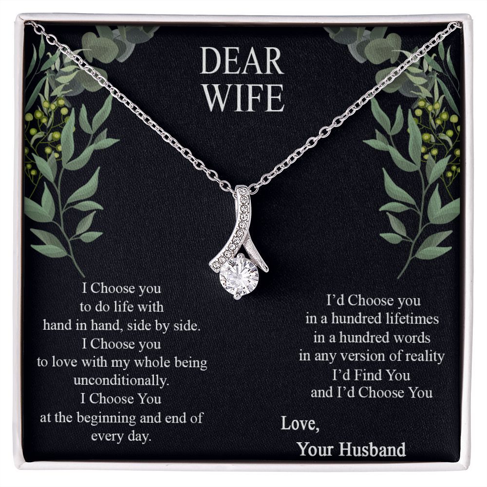 Birthday Gifts For Wife, Necklace Gifts For Wife From Husband, To My Wife Jewelry For Women , To My Wife Necklace  from Husband Wedding Anniversary Present For Wife, Beautiful Wife Jewelry Christmas12 Alluring Beauty Necklace