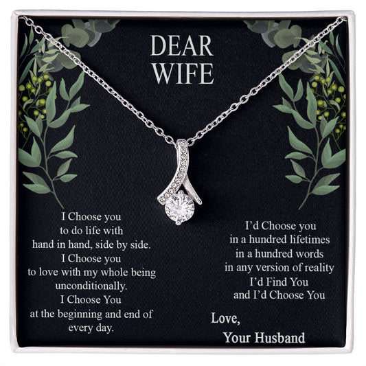 Birthday Gifts For Wife, Necklace Gifts For Wife From Husband, To My Wife Jewelry For Women , To My Wife Necklace  from Husband Wedding Anniversary Present For Wife, Beautiful Wife Jewelry Christmas12 Alluring Beauty Necklace