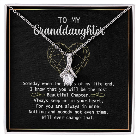 To my Granddaughter Necklace Gift For Granddaughter Birthday Congrats Graduation Alluring Beauty Necklace