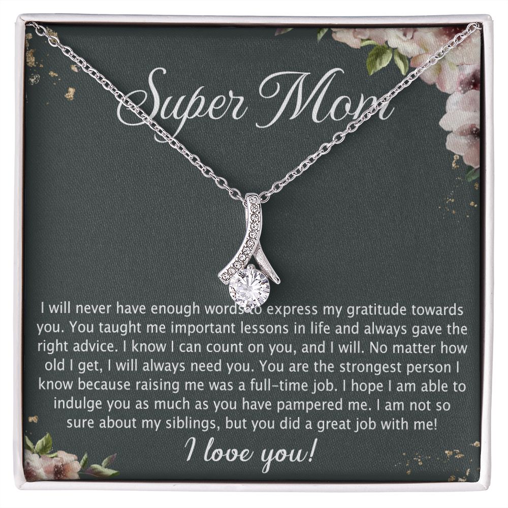 To My Mom Necklace Pendant Gift From Daughter Your Faith Lets Us Know With Message Card Gift For Mom Alluring Beauty Necklace