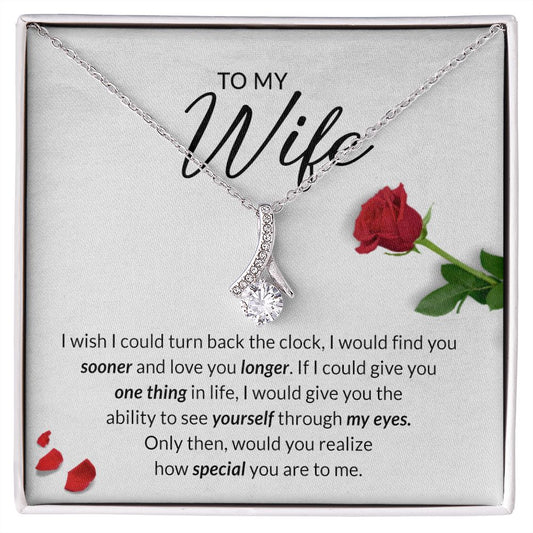 Birthday Gifts For Wife, Necklace Gifts For Wife From Husband, To My Wife Jewelry For Women , To My Wife Necklace  from Husband Wedding Anniversary Present For Wife, Beautiful Wife Jewelry Christmas22 Alluring Beauty Necklace