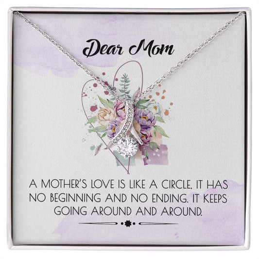 To My Mom Necklace Pendant Gift From Daughter Or Son Happy Mother's Day Gift For Mom Birthday, Anniversary Alluring Beauty Necklace
