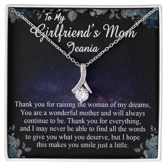 To My Girlfriends Mom Gift Mother's Day Gift for Girlfriend's Mom Necklace Gift Alluring Beauty Necklace