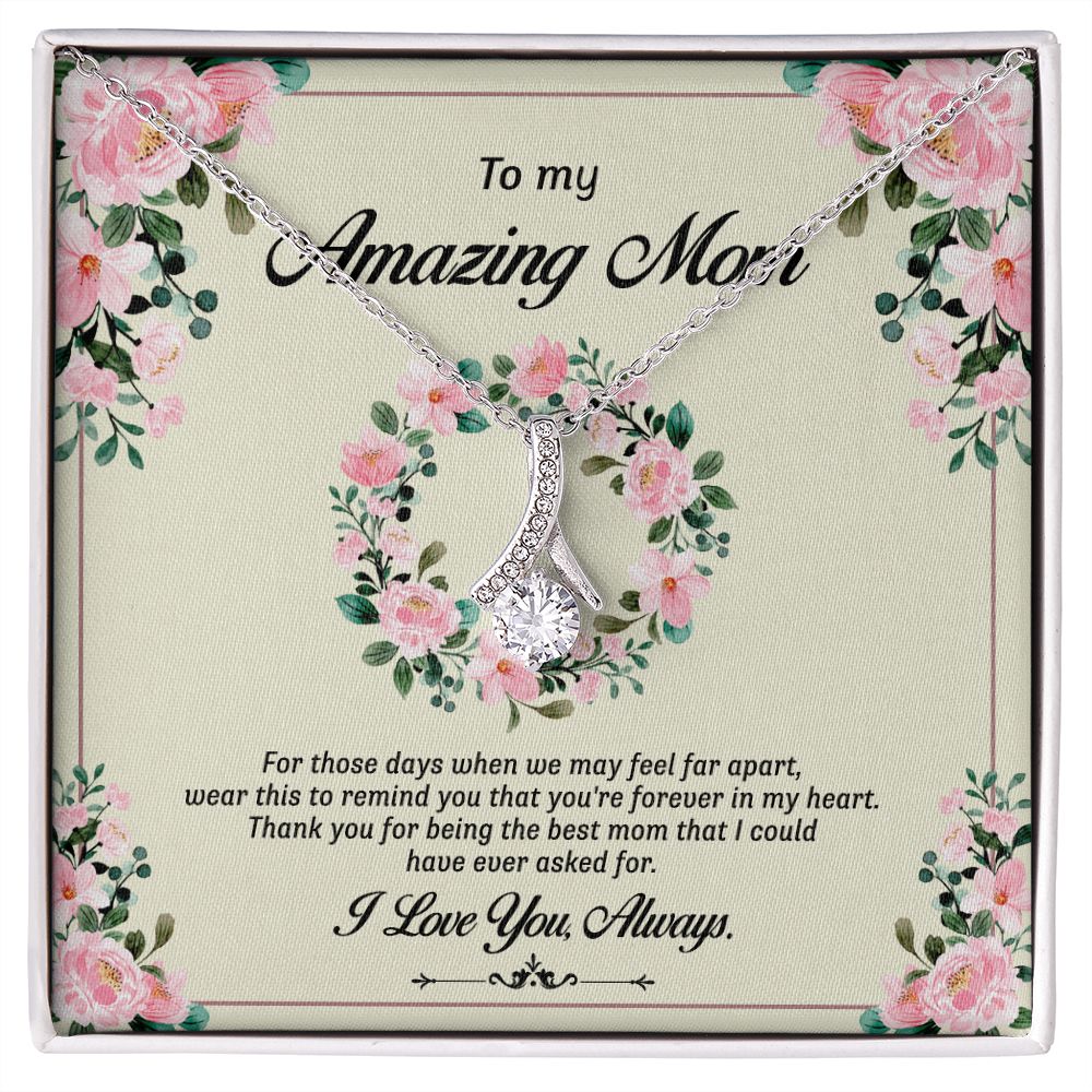 To My Mom Necklace, Gift For Mom, Mother's Day Gift from Daughter, Mom Jewelry Gift for Mothers Day, Birthday Gift for Mother, Moms Gift from Daughter Son, Necklace for Mom Mother17 Alluring Beauty Necklace