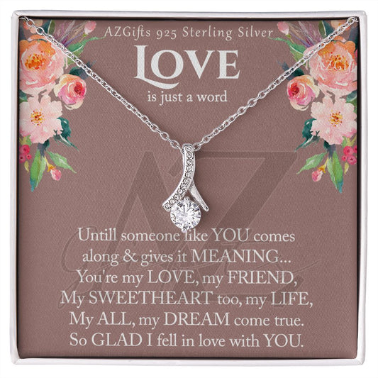 To My Wife Necklace from Husband, Luxury Necklace for Women, Personaled Alluring Beauty Necklace
