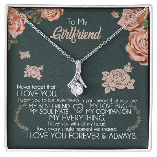 To My Girlfriend Necklace Valentine Gift From Boyfriend Giffs for Girlfriend 175077749622 Alluring Beauty Necklace