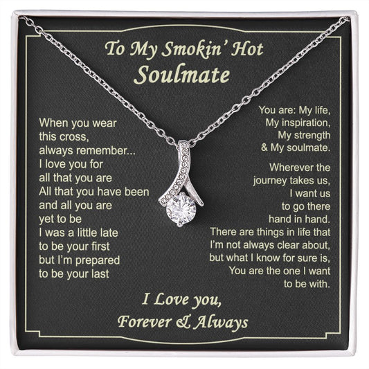 To My Smokin Hot Soulmate Necklace - Wife Gifts From Husband To My Wife Necklace, Gift for Her Romantic, Girlfriend Gifts Necklace for Wife from Men Includes Message Card and Gift Box 4 Alluring Beauty Necklace