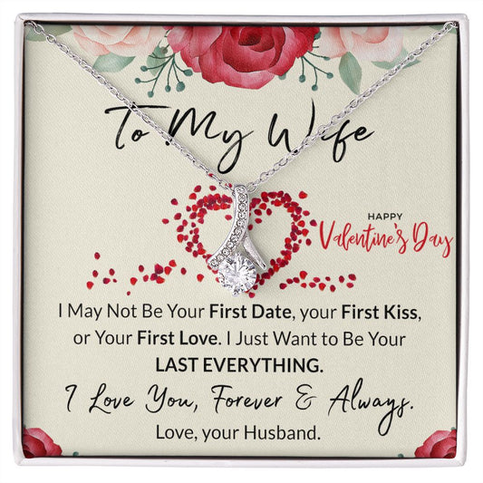 To My Wife Necklace from Husband, Personalized Necklace for Women, Luxury Necklace for Wife from Man Men, Wedding Anniversary Present For Wife, Beautiful Wife Jewelry Christmas Birthday Gift For Wife23 Alluring Beauty Necklace