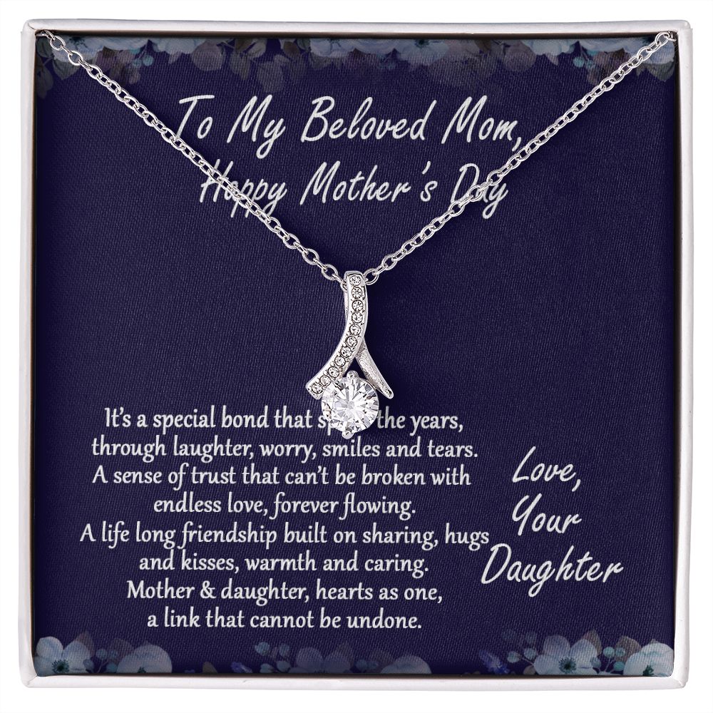 Mom Necklace Gifts for Mom from Daughter to Mom Gifts for Mothers Day from Daughter, To My Mom Necklace from Daughter to Mom Birthday Gifts Necklace with Message Card and Gift Box2232 Alluring Beauty Necklace