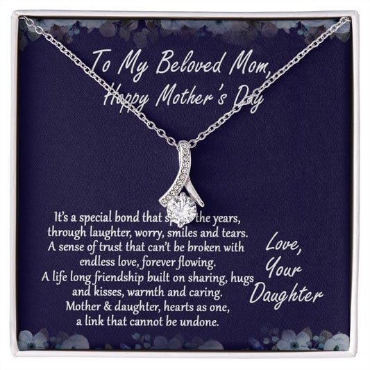 Mom Necklace Gifts for Mom from Daughter to Mom Gifts for Mothers Day from Daughter, To My Mom Necklace from Daughter to Mom Birthday Gifts Necklace with Message Card and Gift Box2232 Alluring Beauty Necklace