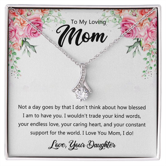 To My Mom Necklace, Gift For Mom, Mother's Day Gift from Daughter, Mom Jewelry Gift for Mothers Day, Birthday Gift for Mother, Moms Gift from Daughter Son, Necklace for Mom Mother 9 Alluring Beauty Necklace