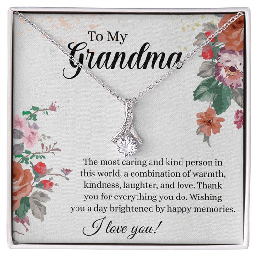 To My Grandma Necklace, Gift for Grandmother Necklace, Mothers Day Gift For Grandma Nana, Grandma Jewelry From Grandchildren GrandKids , Jewelry Box Gift For Grandma Grandmother3 Alluring Beauty Necklace