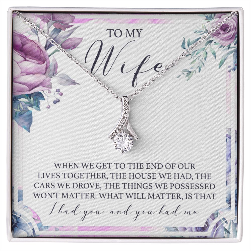 Birthday Gifts For Wife, Necklace Gifts For Wife From Husband, To My Wife Jewelry For Women , To My Wife Necklace  from Husband Wedding Anniversary Present For Wife, Beautiful Wife Jewelry Christmas 5 Alluring Beauty Necklace