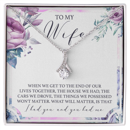 Birthday Gifts For Wife, Necklace Gifts For Wife From Husband, To My Wife Jewelry For Women , To My Wife Necklace  from Husband Wedding Anniversary Present For Wife, Beautiful Wife Jewelry Christmas 5 Alluring Beauty Necklace