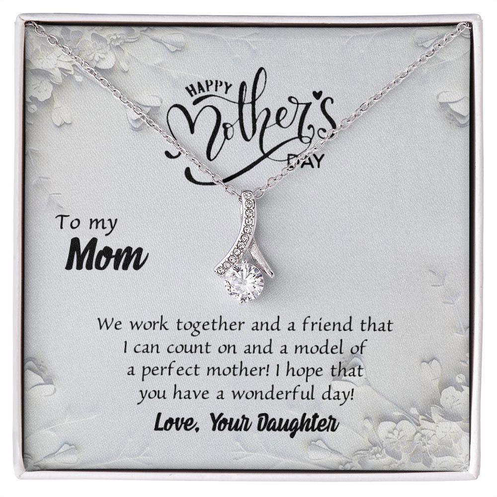 Mom Necklace Gifts for Mom from Daughter to Mom Gifts for Mothers Day from Daughter, To My Mom Necklace from Daughter to Mom Birthday Gifts Necklace with Message Card and Gift Box6 Alluring Beauty Necklace