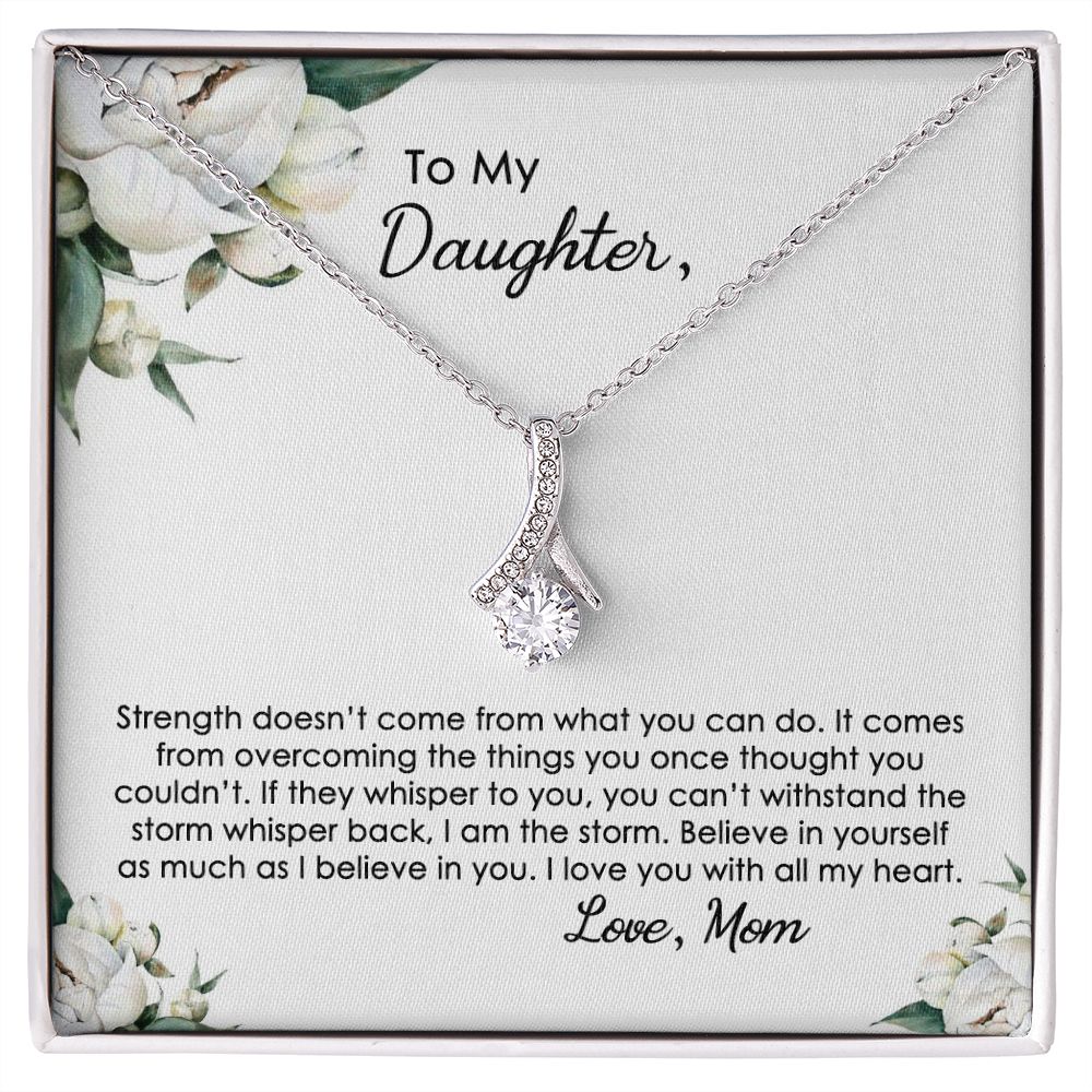 Mother Daughter Gift Ideas, To My Daughter Gift Necklace from Mom, Jewelry Pendant Present for Daughter, Birthday Christmas Gift Graduation Gifts for Daughters, Mother and Daughter Necklace 2140 Alluring Beauty Necklace