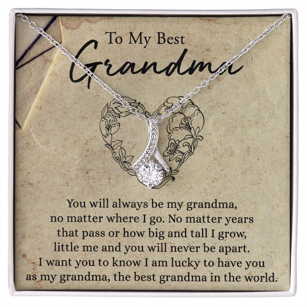 To My Grandma Necklace, Gift for Grandmother Necklace, Mothers Day Gift For Grandma Nana, Grandma Jewelry From Grandchildren GrandKids , Jewelry Box Gift For Grandma Grandmother6 Alluring Beauty Necklace