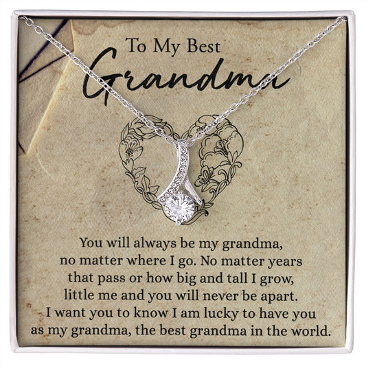 To My Grandma Necklace, Gift for Grandmother Necklace, Mothers Day Gift For Grandma Nana, Grandma Jewelry From Grandchildren GrandKids , Jewelry Box Gift For Grandma Grandmother6 Alluring Beauty Necklace