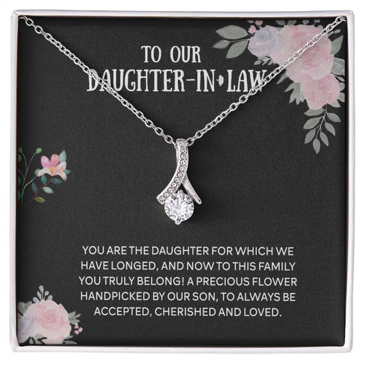 To Our Daughter-in-law Necklace from Mother-in-law Daughter-in-law Birthday Gift Alluring Beauty Necklace