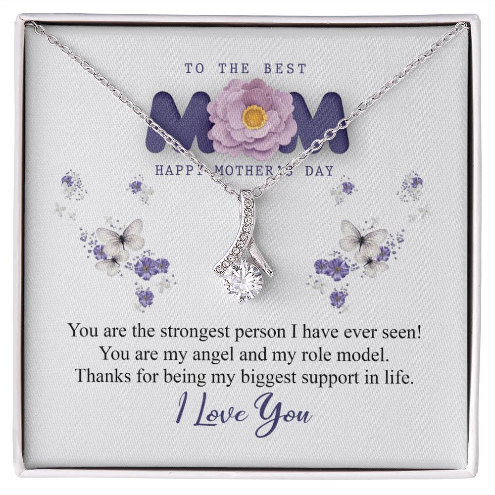 To The Best Mom Necklace, Best Mom Gifts, Mothers Day Gifts, Birthday Gift For Mom Alluring Beauty Necklace