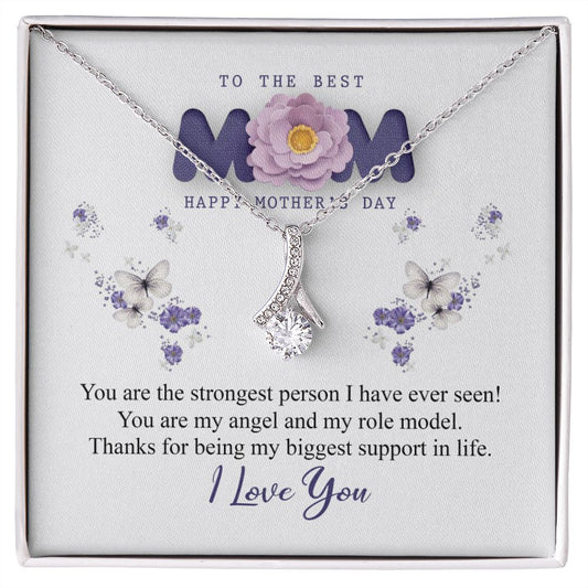 To The Best Mom Necklace, Best Mom Gifts, Mothers Day Gifts, Birthday Gift For Mom Alluring Beauty Necklace
