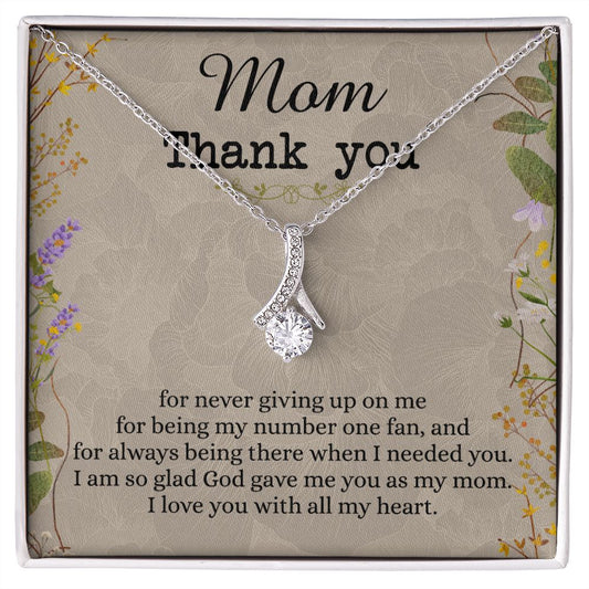 To My Mom Necklace, Thank you Mom Gift, Gift for Mom, Mother's Day Gift from Daughter, Mother Daughter gift, Gift from child, Gift for Mom, Mothers Day Necklace for Women Alluring Beauty Necklace
