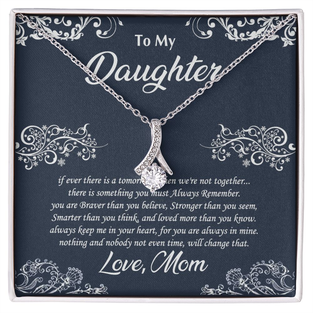 Jewelry Pendant Present for Daughter, To My Daughter Gift Necklace from Mom, Mother Daughter Gift Ideas, Birthday Christmas Gift Graduation Gifts for Daughters, Mother and Daughter Necklace 19 Alluring Beauty Necklace