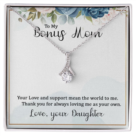 Mother Daughter Necklace as Daughter Gift from Mom, Mom Necklace as Christmas Gift for Mom from Son, Birthday Gift for Mother in Law Necklace, Bonus Mom Gifts for Step Mom Necklace6 Alluring Beauty Necklace
