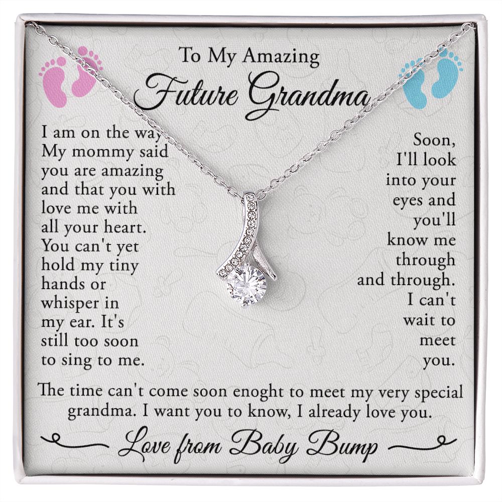 To My Grandmother Necklace, Gift for Grandmother Necklace, Mothers Day Gift For Grandma Nana, Grandma Jewelry From Grandchildren GrandKids , Jewelry Box Gift For Grandma Grandmother4 Alluring Beauty Necklace