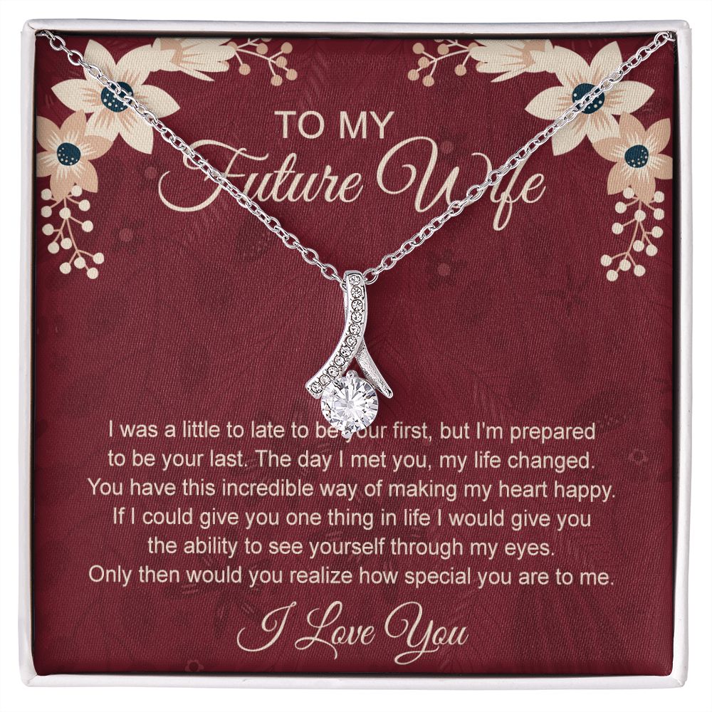 To My Future Wife Necklace from Boyfriend, Personalized Necklace for Women, Luxury Necklace for Girlfriend, Wedding Anniversary Present For Her, Girlfriend Gift Jewelry Christmas Birthday Gift